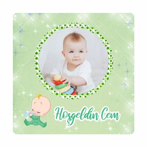 Yeni Doğan Temalı Doğum Günü Magneti